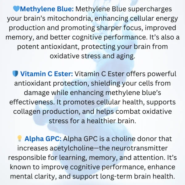 Neuro Blue Power Methylene Blue Capsules Ingredients